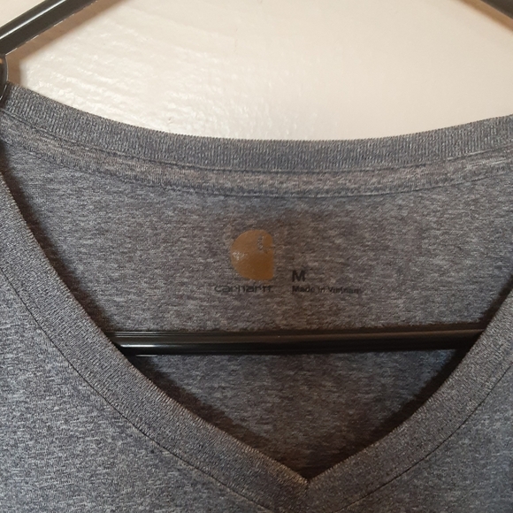 Men's Carhartt Long Sleeve Vneck - Picture 4 of 4